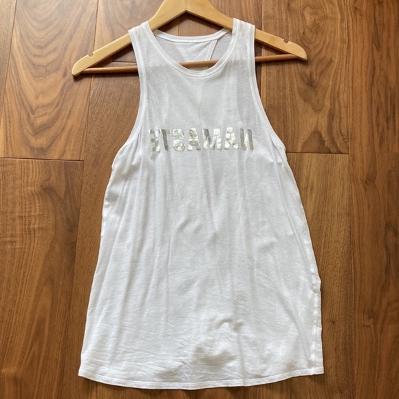 Lululemon White Namaste Open Back Tank - Picture 2 of 7